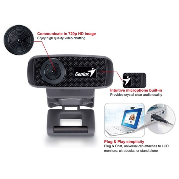 Webkamera - FaceCam 1000x V2  (USB, 1280x720, HD Video, 30fps)