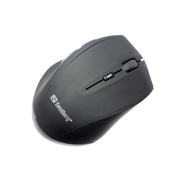 Egér Vezeték nélküli - Wireless Mouse Pro (Optikai; 1000-1600DPI; 5 gomb; fekete)