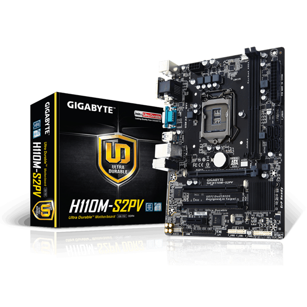 H110M-S2PV S1151 (H110, 2xDDR4 2133MHz, 1xGBE LAN, 4xSATA3, 8xUSB2.0, 4xUSB3.0) H110M-S2PV S1151 (H110, 2xDDR4 2133MHz, 1xGBE LAN, 4xSATA3, 8xUSB2.0, 4xUSB3.0)