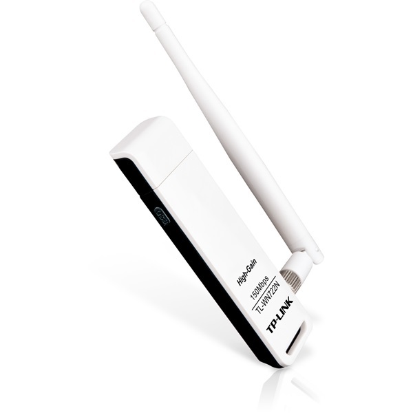 TL-WN722N Vezeték nélküli N Hálókártya (USB, 150Mbps, 2,4GHz, cserélhető 4dBi antenna)