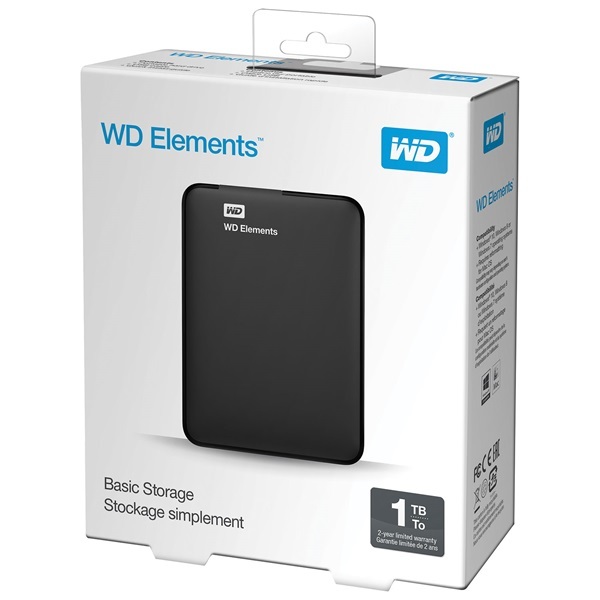 1TB Elements Portable 2,5" Külső HDD USB3.0 Fekete
