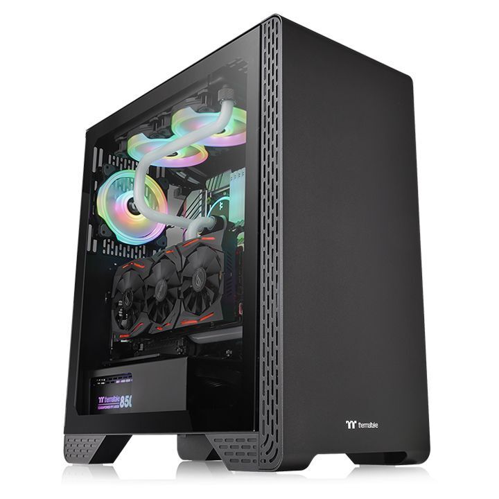 Thermaltake S300 TG Tempered Glass Black