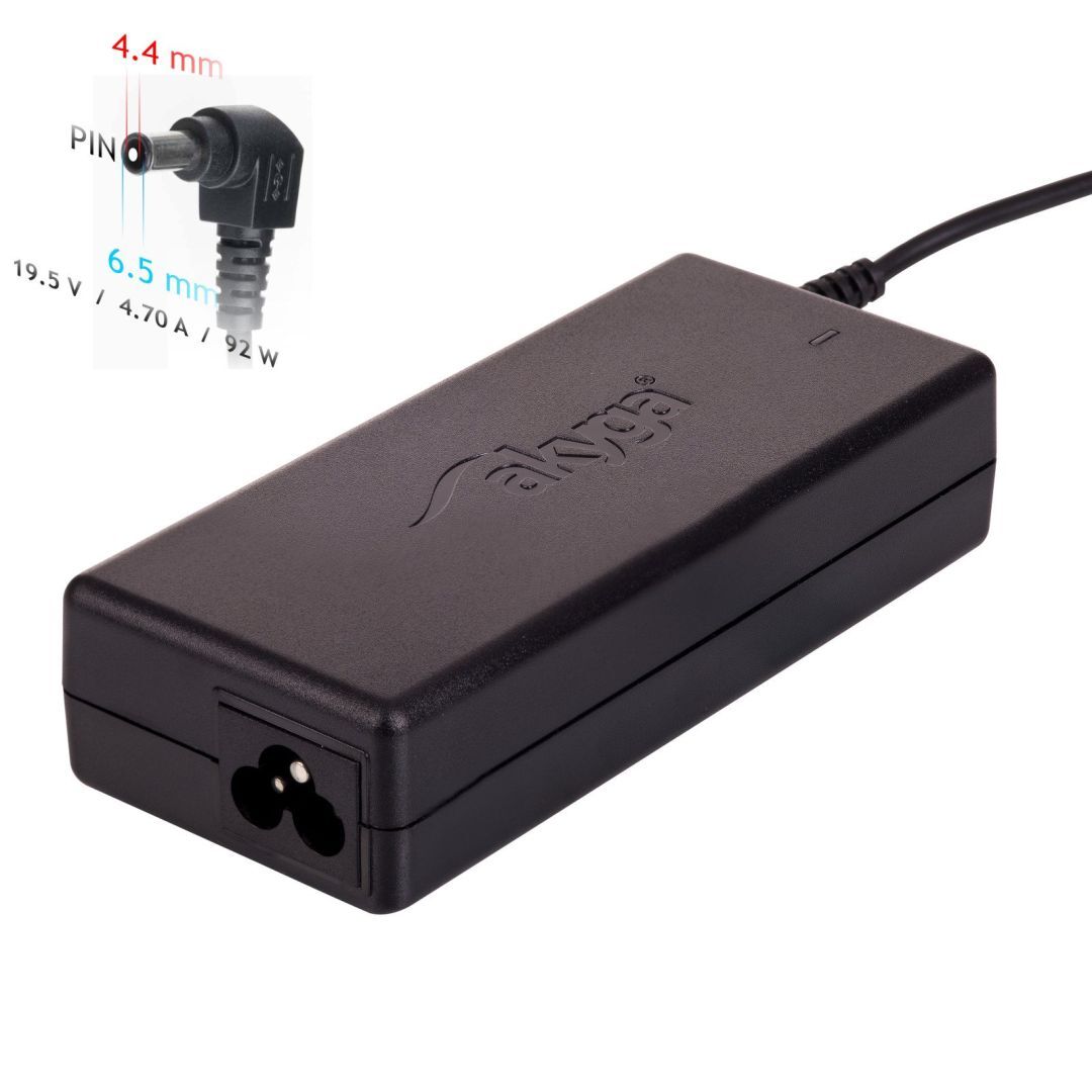 Akyga AK-ND-20 19,5V / 4,7A 92W 6,5x4,4mm Sony h&aacute;l&oacute;zati notebook t&ouml;ltő