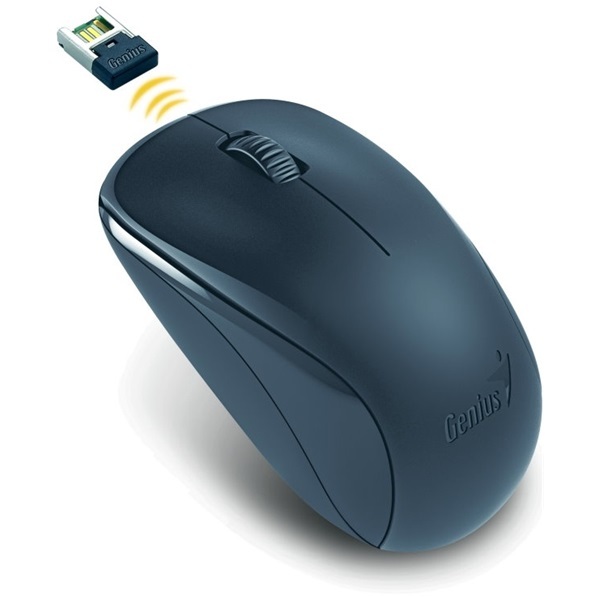 Egér - NX-7000 (Vezeték nélküli, USB, 3 gomb, 1200 DPI, BlueEye, fekete)